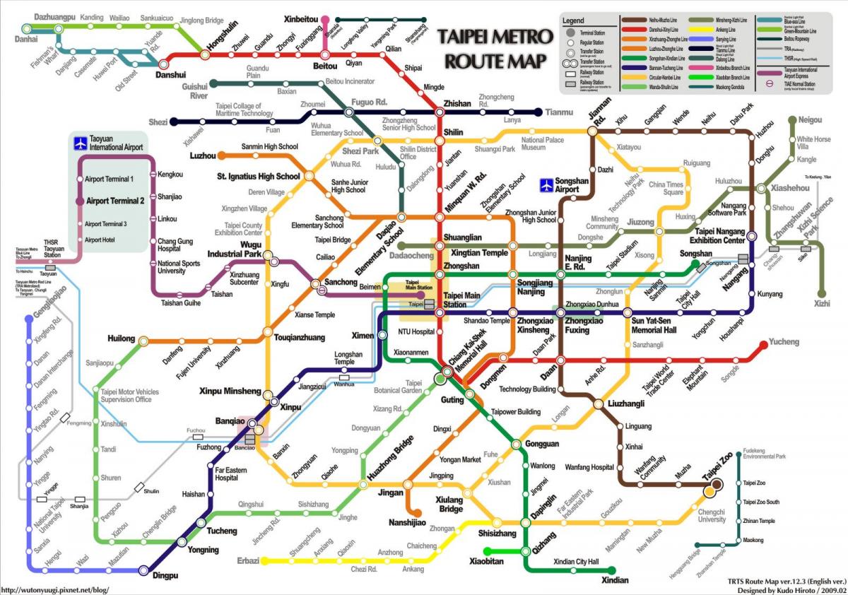 метро Тайбэя карте