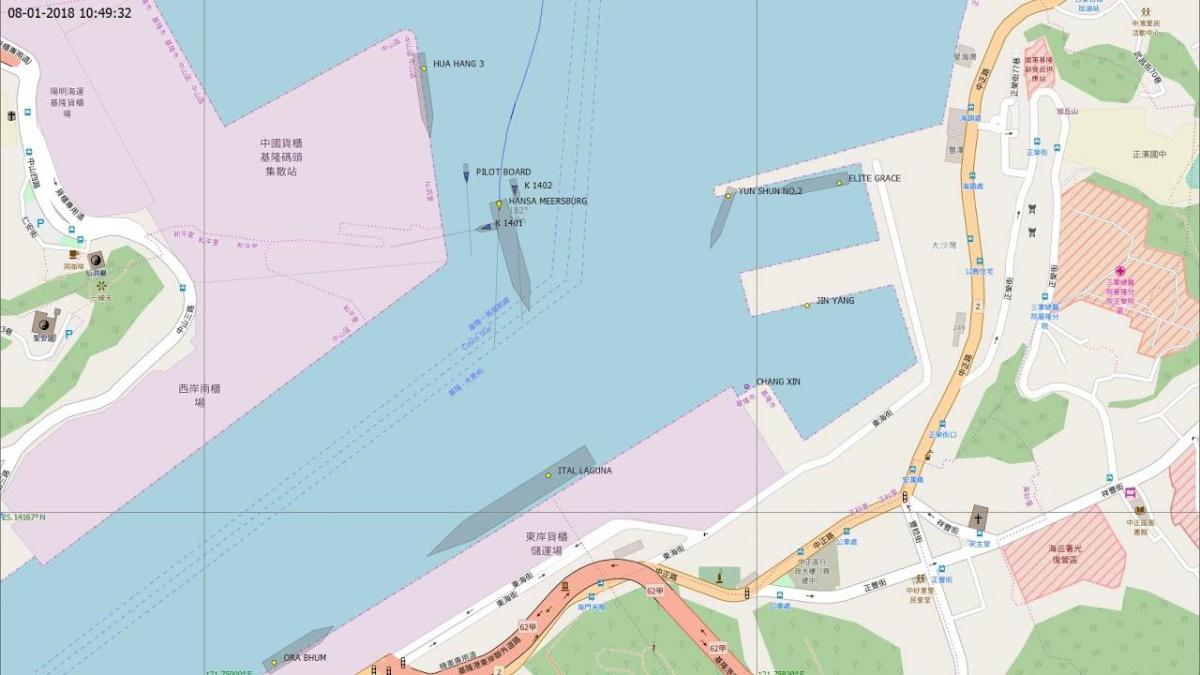 карта порт Цзилун 