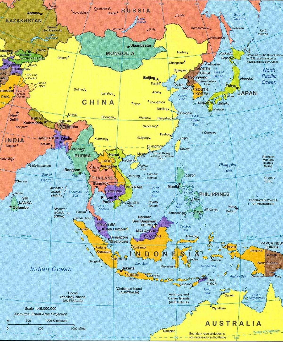 Расположение Тайбэй на карте мира
