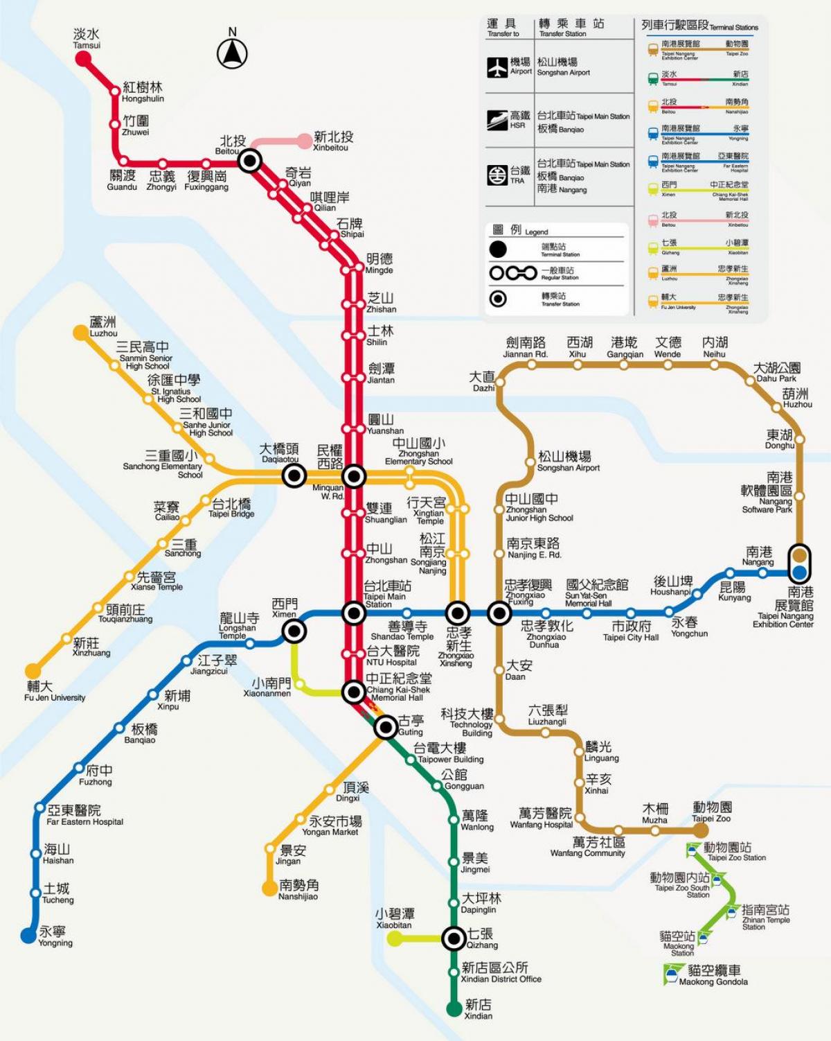 тариф карта Тайбэй MRT 