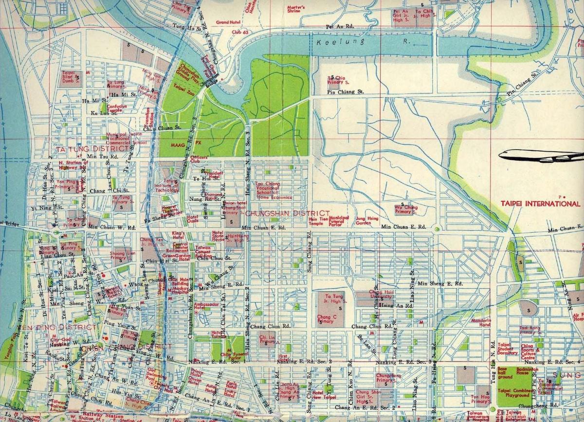 Площадь карте Тайбэя 