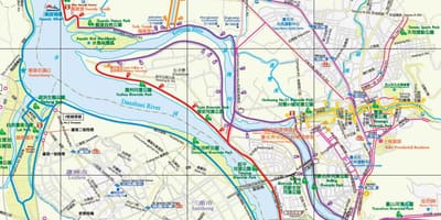 Карта путь Тайпей велосипед 