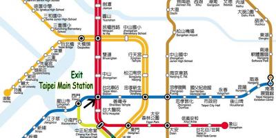 Карта автобусного вокзала Тайбэя 