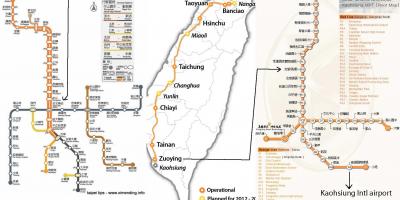 Карта Тайбэй высокоскоростной железной дороги