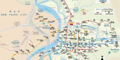 Карта Тайбэй дороге
