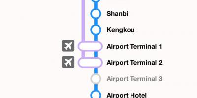 Поездка до аэропорта Тайбэй Таоюань MRT карту 